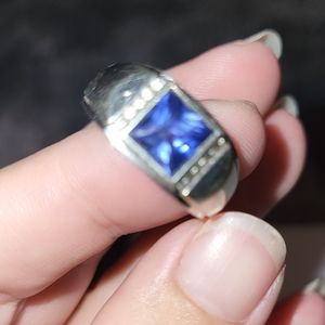 Men's 10k white gold ring
